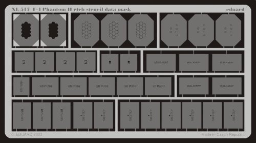 Przejdź do produktu EDUARD XL517 - 1:32 F-4 etch stencil data mask -etch