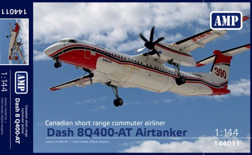 Przejdź do produktu AMP 144011 - 1:144 Dash 8Q400-AT Airtanker Canadian Short Range Commuter Airliner
