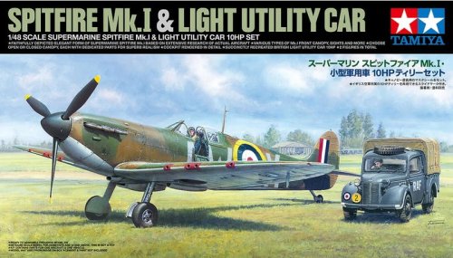 Przejdź do produktu Tamiya 25211 - 1:48 Supermarine Spitfire Mk.I & Light Utility Car 10HP Set