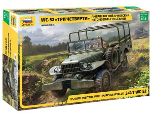 Zvezda 3664 - 1:35 3/4t WC-52 US WWII Military Multi-Purpose Vehicle