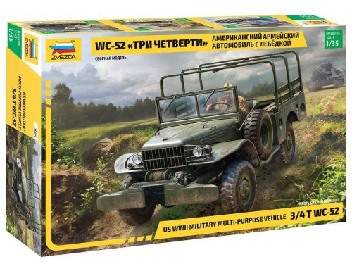Przejdź do produktu Zvezda 3664 - 1:35 3/4t WC-52 US WWII Military Multi-Purpose Vehicle
