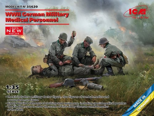 Przejdź do produktu ICM 35620 - 1:35 WWII German Military Medical Personnel