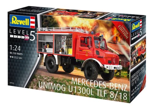 Przejdź do produktu Revell 07512 - 1:24 Mercedes-Benz Unimog U1300L TLF 8/18