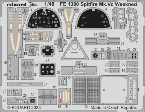Przejdź do produktu Eduard FE1380 - 1:48 Spitfire Mk.Vc Weekend