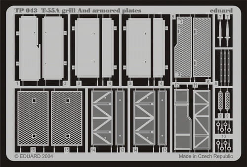 Przejdź do produktu EDUARD TP043 - 1:35 T-55A grill and armoured plates
