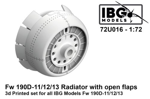 Przejdź do produktu IBG 72U016 - 1:72 Fw 190D-11/12/13 Radiator with Open Flaps 3D Printed for IBG Fw 190D-11/12/13