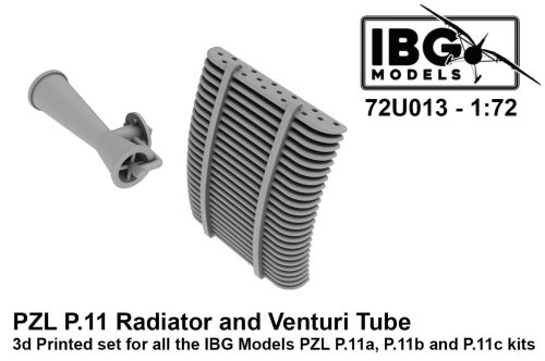 Przejdź do produktu IBG 72U013 - 1:72 PZL P.11 Radiator and Venturi Tube 3D Printed for IBG PZL P.11a/b/c