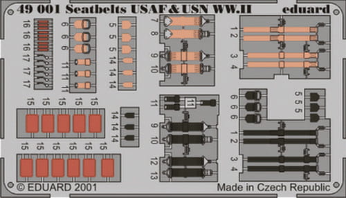 Przejdź do produktu EDUARD 49001 - 1:48 Seatbelts USAF & USN WWII