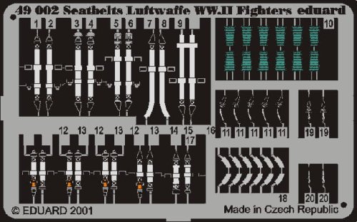 Przejdź do produktu EDUARD 49002 - 1:48 Seatbelts Luftwaffe WWII Fighters