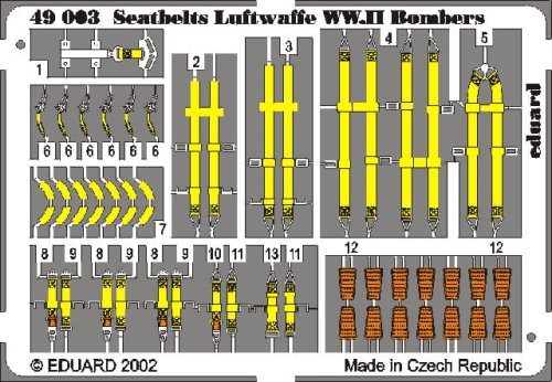 Przejdź do produktu EDUARD 49003 - 1:48 Seatbelts Luftwaffe WWII Bombers