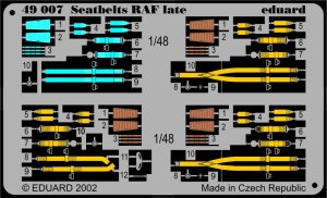 EDUARD 49007 - 1:48 Seatbelts RAF late