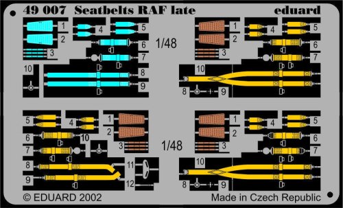 Przejdź do produktu EDUARD 49007 - 1:48 Seatbelts RAF late