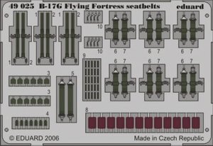 EDUARD 49025 - 1:48 B-17G seatbelts