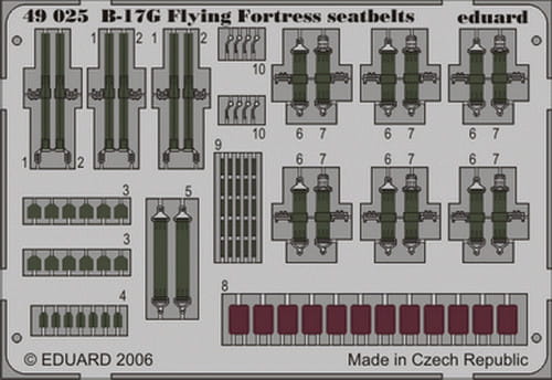 Przejdź do produktu EDUARD 49025 - 1:48 B-17G seatbelts