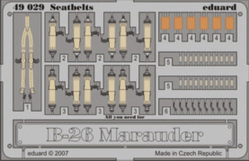 Przejdź do produktu EDUARD 49029 - 1:48 B-26 seatbelts
