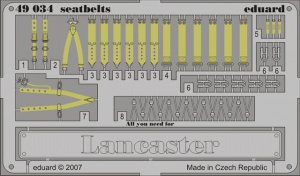 EDUARD 49034 - 1:48 Lancaster seatbelts