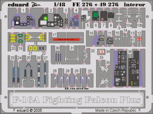 Przejdź do produktu EDUARD 49276 - 1:48 F-16A Plus interior