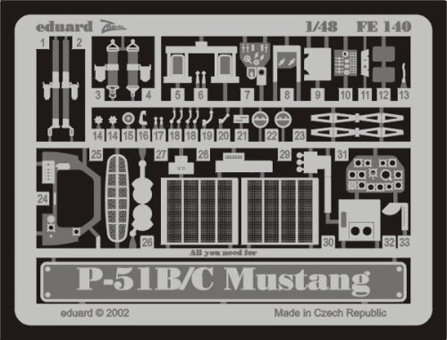 Przejdź do produktu EDUARD FE140 - 1:48 P-51B/C