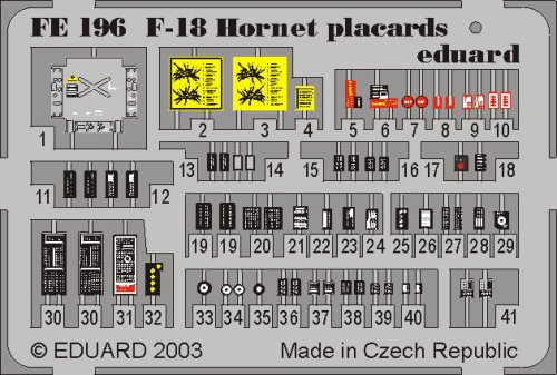 Przejdź do produktu EDUARD FE196 - 1:48 F-18 placards