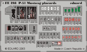 EDUARD FE198 - 1:48 P-51 placards