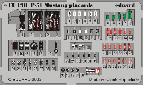 Przejdź do produktu EDUARD FE198 - 1:48 P-51 placards