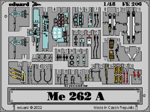 Przejdź do produktu EDUARD FE206 - 1:48 Me 262A Schwalbe