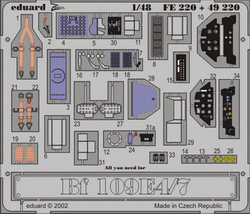 Przejdź do produktu EDUARD FE220 - 1:48 Bf 109E-4/7