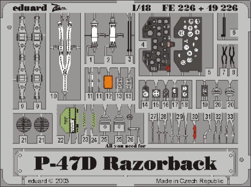 Przejdź do produktu EDUARD FE226 - 1:48 P-47D-20