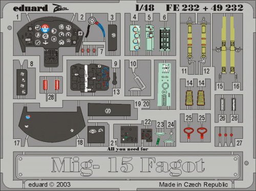 Przejdź do produktu EDUARD FE232 - 1:48 MiG-15 Fagot