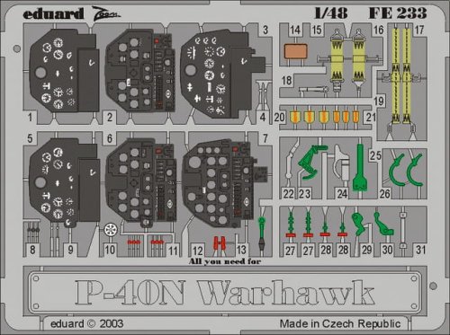 Przejdź do produktu EDUARD FE233 - 1:48 P-40N