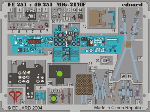 Przejdź do produktu EDUARD FE251 - 1:48 MiG-21MF