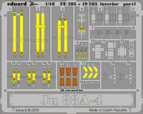 Przejdź do produktu EDUARD FE285 - 1:48 Ju 88A-4 interior