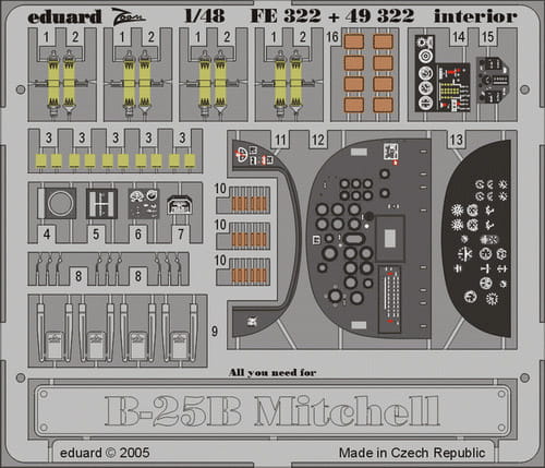 Przejdź do produktu EDUARD FE322 - 1:48 B-25B interior