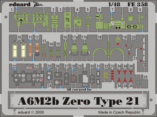 Przejdź do produktu EDUARD FE358 - 1:48 A6M2b Zero type 21