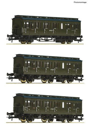 Przejdź do produktu Roco 74020 H0 - Zestaw 3 wagonów osobowych eks-pruskich PKP