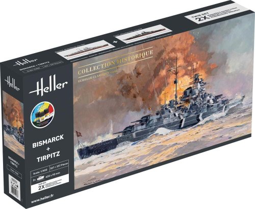 Przejdź do produktu Heller 55078 - 1:400 Bismark + Tirpitz - modele z farbami