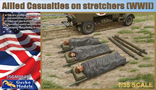 Przejdź do produktu Gecko Models 35GM0049 - 1:35 Allied Casualties on Stretchers WWII