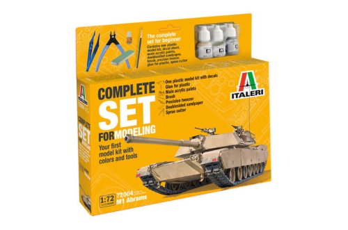 Przejdź do produktu Italeri 72004 - 1:72 M1A1 Abrams Complete Set - model z farbami i narzędziami