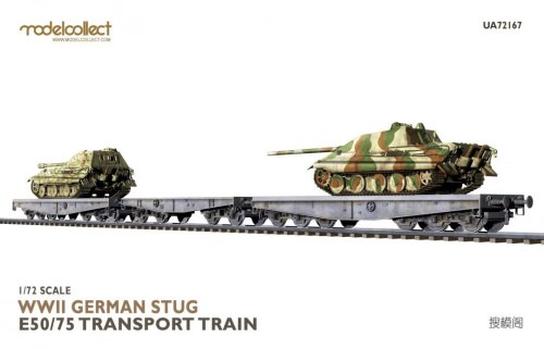 Przejdź do produktu Modelcollect UA72167 - 1:72 WWII German Stug E50/75 Transport Train