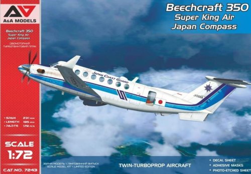 Przejdź do produktu A&A Models 7243 - 1:72 Beechcraft 350 Super King Air Japan Coast Guard