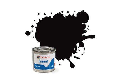 Przejdź do produktu Humbrol AA6392 - Farba olejna 201 Black Metallic 14 ml