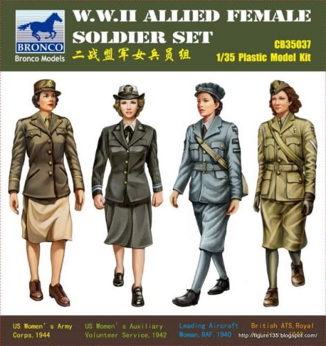 Przejdź do produktu BRONCO CB 35037 - 1:35 W.W.II Allied Female Soldier Set