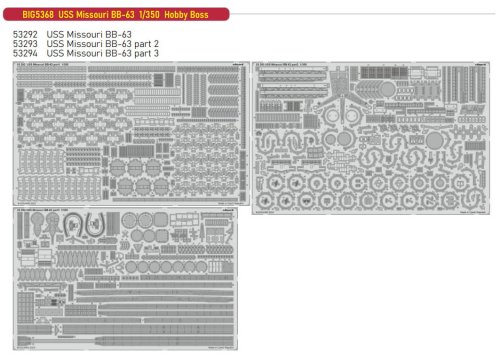 Przejdź do produktu Eduard BIG5368 - 1:350 USS Missouri BB-63