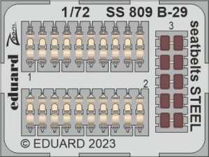 Eduard SS809 - 1:72 B-29 seatbelts - Steel