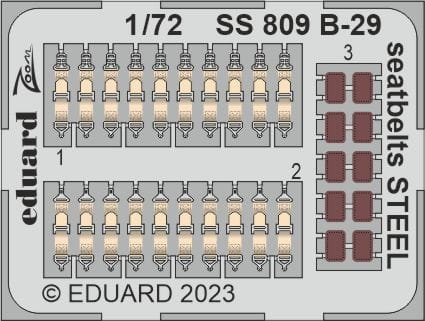 Przejdź do produktu Eduard SS809 - 1:72 B-29 seatbelts - Steel