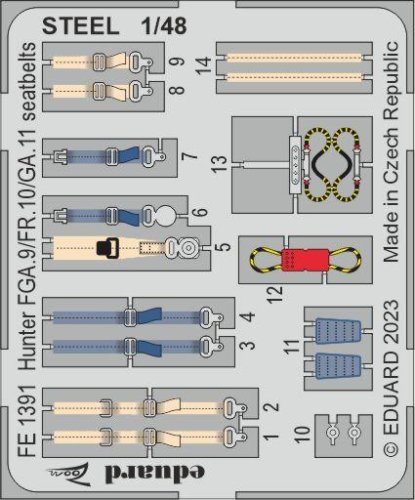 Przejdź do produktu Eduard FE1391 - 1:48 Hunter FGA.9/FR.10/GA.11 seatbelts - Steel