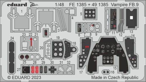 Przejdź do produktu Eduard FE1385 - 1:48 Vampire FB.9