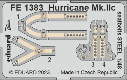 Przejdź do produktu Eduard FE1383 - 1:48 Hurricane Mk.IIc seatbelts - Steel