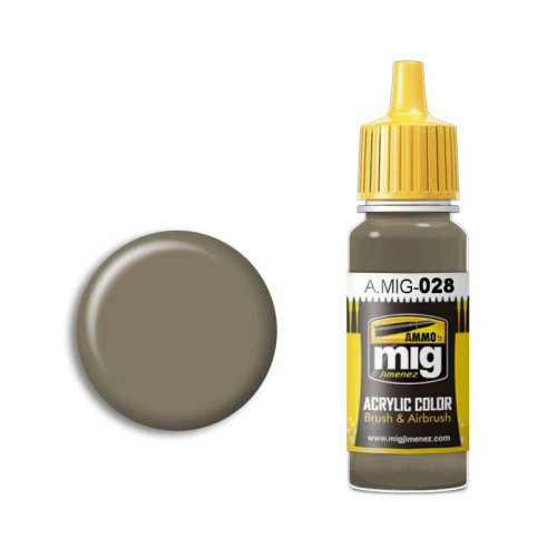 Przejdź do produktu Ammo Mig 028 - Farba akrylowa Ral7050 F7 German Grey Beige 17 ml