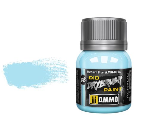 Przejdź do produktu Ammo Mig 0614 - Dio Drybrush Medium Blue - farba do techniki suchego pędzla 40 ml